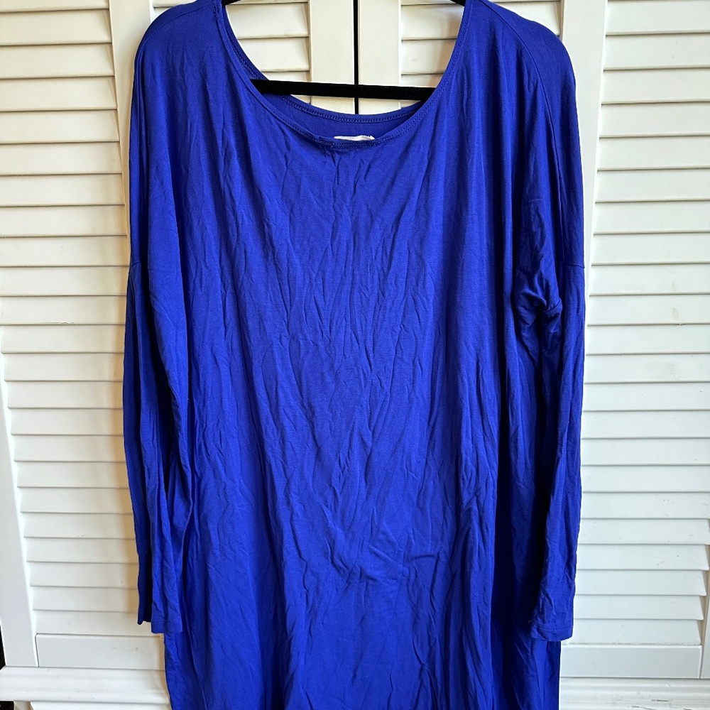 Blue Tunic Flowy Dress